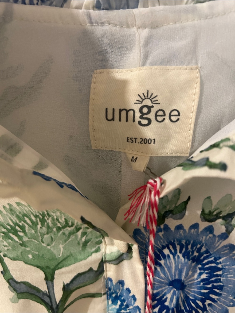 Umgee Blue & Green Floral Short Dress - Picture 2 of 4